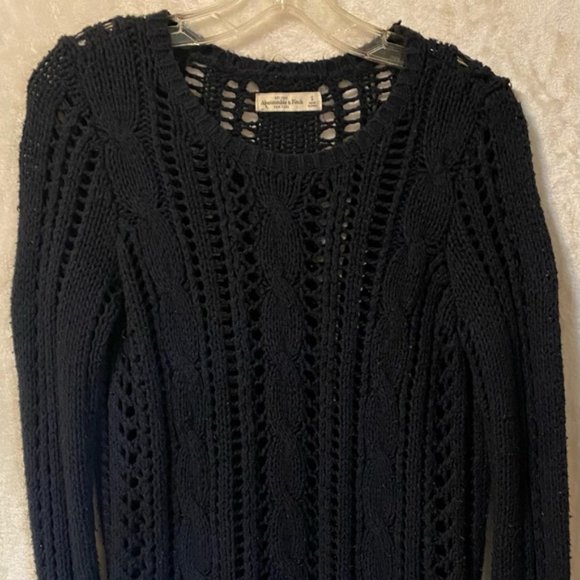 Abercrombie and Fitch knitted black sweater Size S - Picture 1 of 8